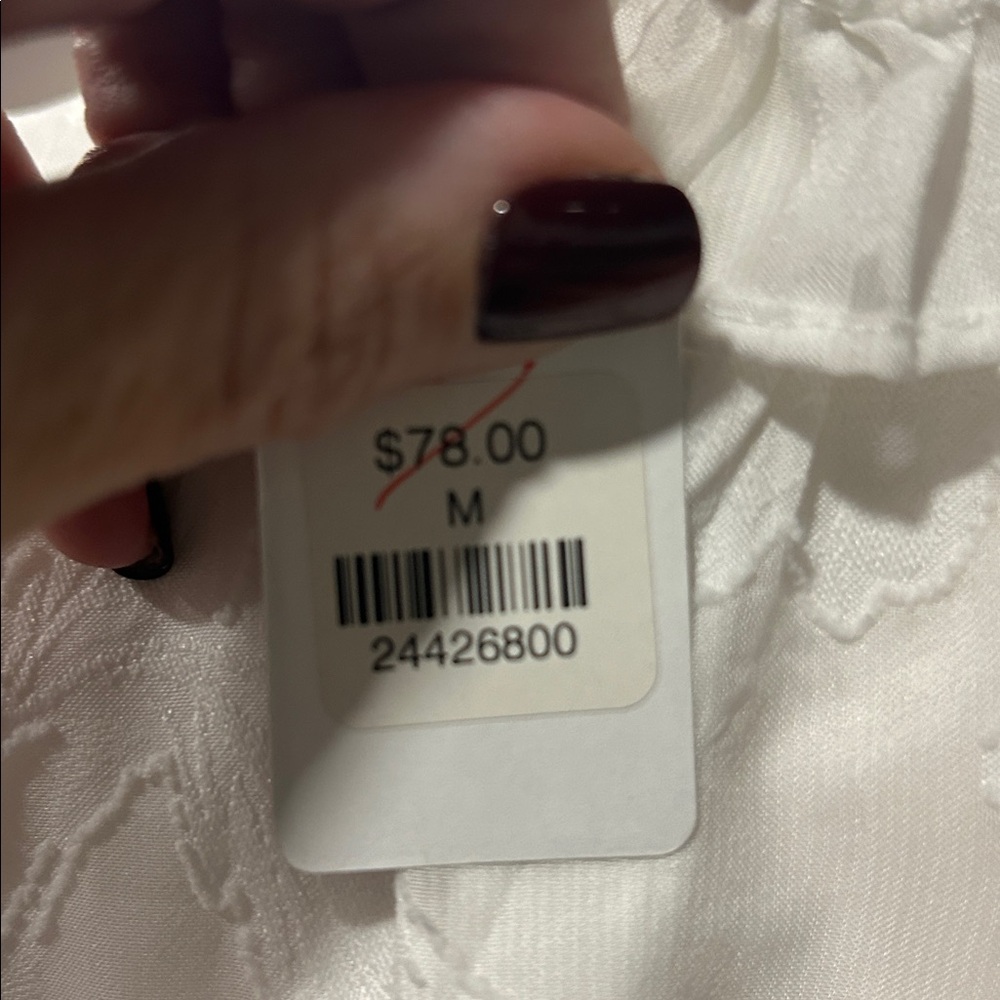 TCEC white Ruffled dress size medium - Picture 4 of 8